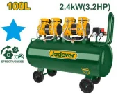 Компрессор воздушный 100L 220-240V 2*1200W 2,4KW (3,2HP) 2850rpm 8bar JDAP2R41 Jadever