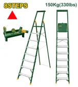 Лестница бытовая из алюминия 8 ступеней с площадкой 1,5 м JDLD1H08 Jadever