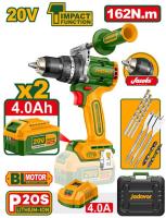 Mașină de găurit cu impact fără fir Jadever 20V 162Nm JDCDP16281