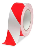 Лента (PE) маркированная сигнальная для ограждений (бел/красн) 305м*75мм; JDEE1H30 Jadever