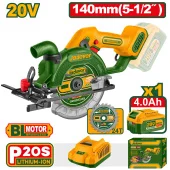 Аккумуляторная циркулярная пила 20V 6300 об/мин 140 мм JDLWP5633 Jadever