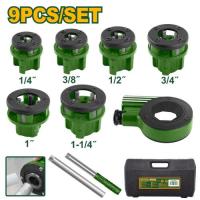 Kit de filetare a țevilor Jadever JDJK1D61 (9 buc.)