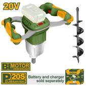 Бур садовый беспроводной 20V, 125 об/мин, 800 мм JDQE15801 Jadever