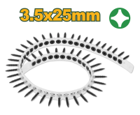 Șuruburi autofiletante pentru gips-carton pe bandă 3,5 * 25 mm, 50 bucăți, JDXS2512C, Jadever