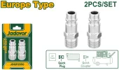 Набор соединителей для быстрого подключения пневмо-шлангов 2 шт 1/4" (M) JDQP2950 Jadever