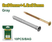 Дюбель для крепления молотком 8*80+4.8*83 10шт  JDXTO922  Jadever