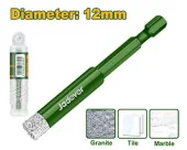 Паяное алмазное корончатое сверло 12 мм  JDKJ5K12  Jadever