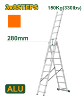 Scară treptată cu 3 secțiuni, 5,08 m, 150 kg JDLD6H38 Jadever