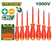 Набор отверток с изоляцией для электротехнических работ, магнитные 7 шт 1000V JDSS7407  Jadever