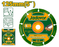 Lamă de ferăstrău cu vârf de carbură și lipire 125 mm * 22,2 mm, pentru lemn JDCCD1K05 Jadever