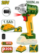 Гайковерт ударный беспроводной на аккумуляторе 20V 2300rpm 300Nm + 2 аккумулятора JDCD1512 Jadever