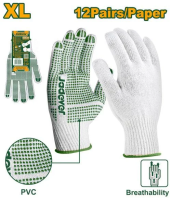 Перчатки вязаные с ПВХ-точкой XL JDKG1801 Jadever