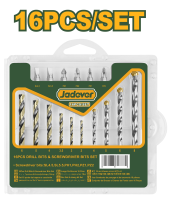 Set de 16 burghie și biți de șurubelniță JDMJ4165 Jadever