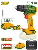 Дрель-шуруповерт на аккумуляторе 20V 0-550-2000rpm + 2 аккумулятора JDCDP552 Jadever