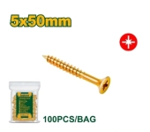 Шуруп для ДСП, дерева, с потаем, Posidriv; 5*50 мм; 100 шт в пакете JDXS5942 Jadever