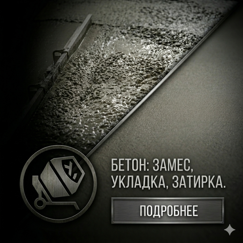 Бетонные работы по этапам: