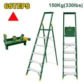 Лестница бытовая из алюминия 6 ступеней с площадкой 1,28 м JDLD1H06 Jadever