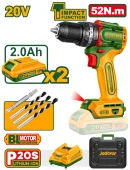 Компактная бесщеточная аккумуляторная ударная дрель 20V JDCDP5281 Jadever