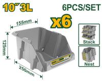 Set de 6 recipiente de depozitare 3L JDTB0603 Jadever