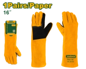 Перчатки для сварщика, кожаные, длина 40 см, JDLG3116 Jadever