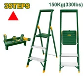 Лестница бытовая из алюминия 3 ступени с площадкой; 150кг 0,63 м JDLD1H03 Jadever