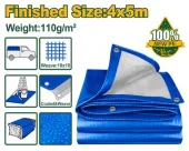 Тент легкий, плетеный полиэтиленовый, водонепроницаемый 4*5м 110гр/м²; JDTQ1845 Jadever