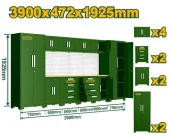 Модульный усиленный гаражный шкаф 3900*472*1925mm JDCS3A10 Jadever