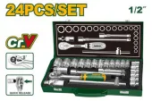 Набор ключей и торцевых головок 1/2" 24 шт JDST2L24 Jadever