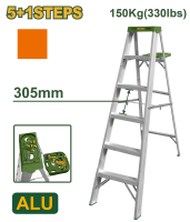 Scară din aluminiu cu 6 trepte Jadever JDLD4H06, capacitate de încărcare 150 kg