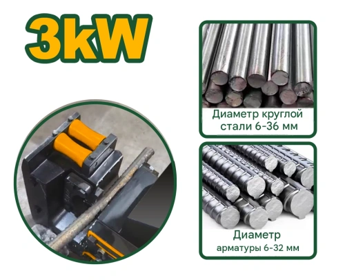 Mașină de tăiat armături Jadever 3kW 380V 50Hz 6-32mm JDSBC1A40
