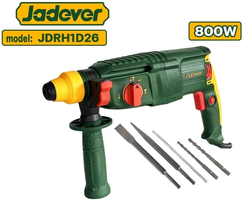 Перфоратор электрический 220V 800W; 2,5J; с быстросменным патроном; SDS plus JDRH1D26-2 Jadever