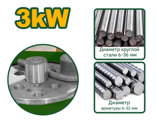 Mașină de îndoit armături Jadever JDSBB1A40 3kW 380V 50Hz 6-32mm