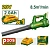 Suflantă de frunze fără fir, cu baterie, 20V, 15.000 rpm, 8,5 m³/min, 115 km/h + 1 baterie, JDBLP521 Jadever