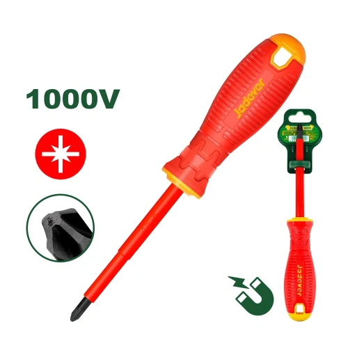 Отвертка изолированная для электротехнических работ 1000V Pozidriv (+) PZ1; 80 мм JDSD7273 Jadever