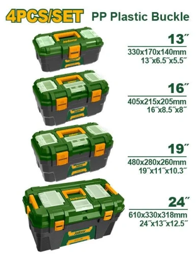 Cutii de scule din plastic Jadever JDTB2104, 4 bucăți
