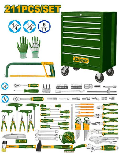Dulap de scule Jadever cu 211 piese JDHS3211