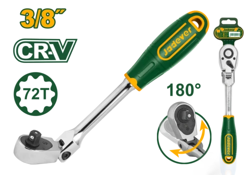 Рукоятка трещоточная с гибкой головкой 3/8" JDRW4238 Jadever