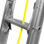 Scară extensibilă din aluminiu 2*12 trepte 6400 mm, capacitate portantă 150 kg JDLD8H24 Jadever