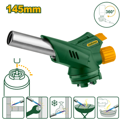Газовая горелка с пьезоподжигом для балончика 123g; Jadever