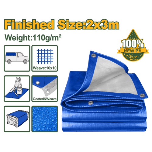 Тент легкий,полиэтиленовый, водонепроницаемый 100% PE 110G 2m*3m JDTQ1123 Jadever